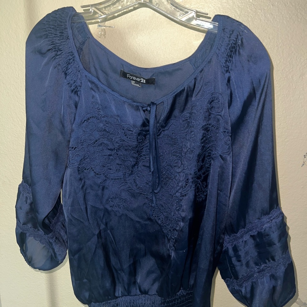 Forever 21 Deep Blue Blouse